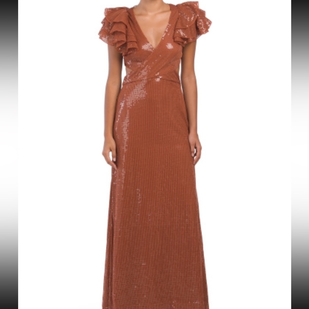 Mac Duggal Size 6 Rust Formal Gown
